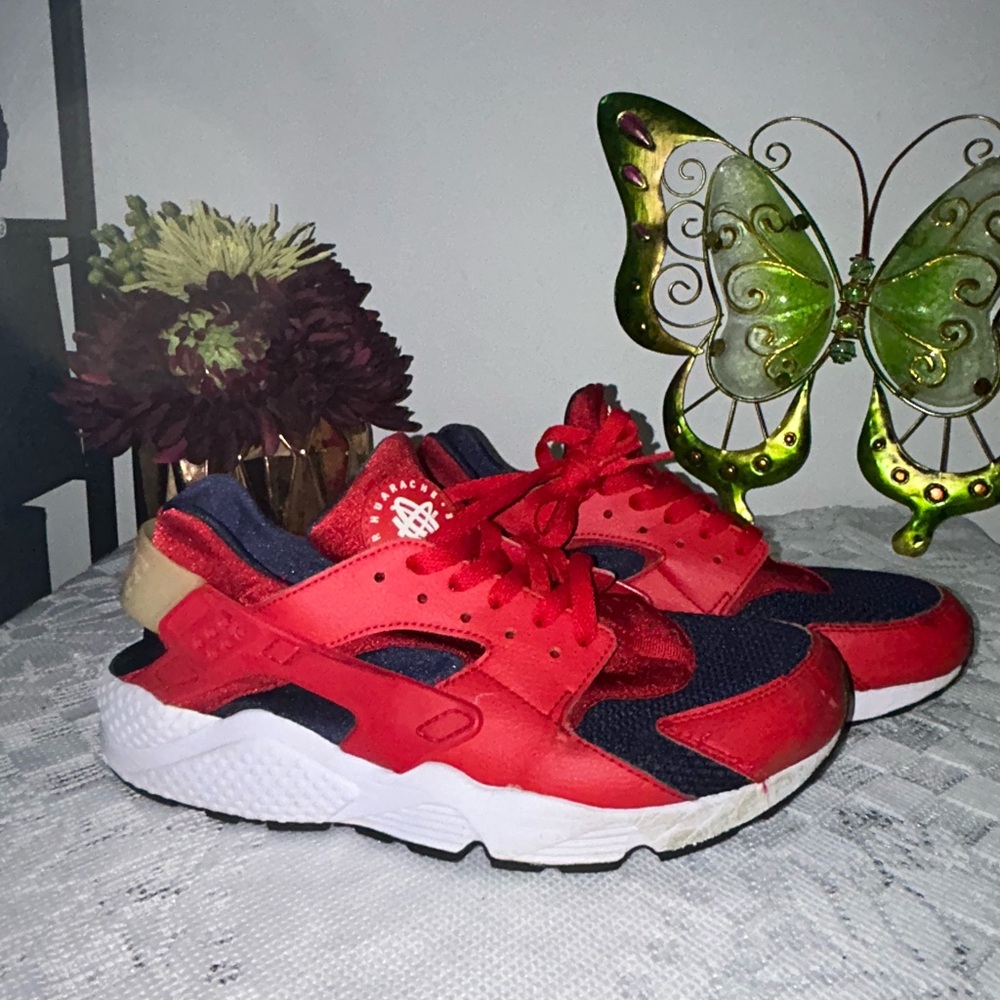 Nike Air Huarache University Red, Blue, White Sneakers with Chunky Silhouette